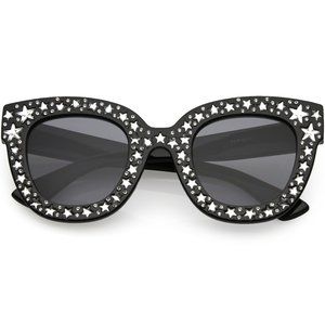 Retro Style Rhinestone Stars Sunglasses